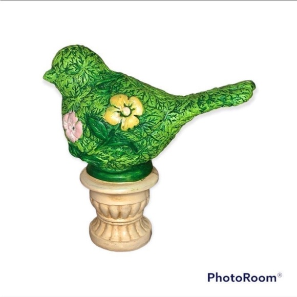 🌸 FLORAL BIRD TOPIARY FIGURINE 🌸 - Picture 2 of 3